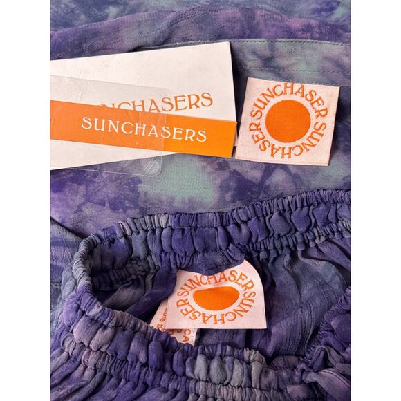 New Sunchasers Silk Set OS One Size Womens Hand Dyed Shirt & Pants Outfit - Picture 11 of 11